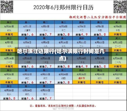 哈尔滨江边限行(哈尔滨限行时间是几点)-第2张图片