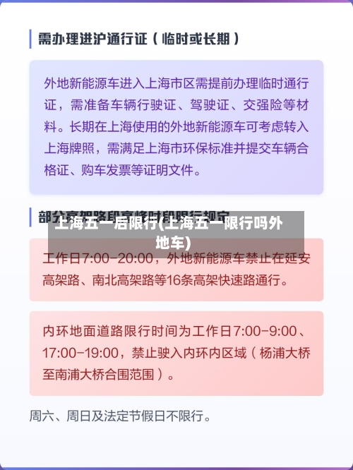 上海五一后限行(上海五一限行吗外地车)-第2张图片