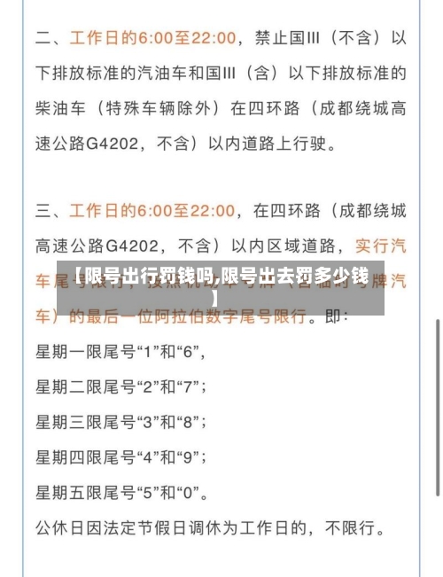 【限号出行罚钱吗,限号出去罚多少钱】