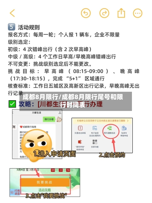成都8月限行/成都8月限行尾号和限行时间表-第3张图片