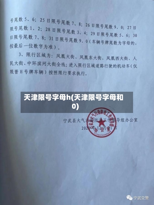 天津限号字母h(天津限号字母和0)