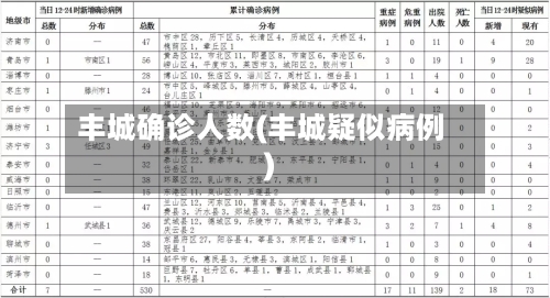 丰城确诊人数(丰城疑似病例)-第2张图片