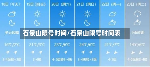 石景山限号时间/石景山限号时间表
