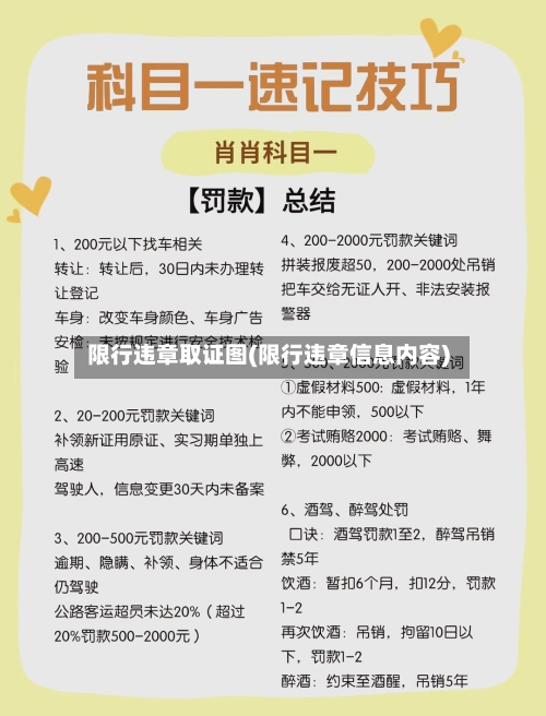 限行违章取证图(限行违章信息内容)