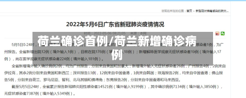 荷兰确诊首例/荷兰新增确诊病例-第2张图片