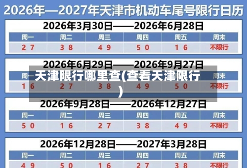 天津限行哪里查(查看天津限行)