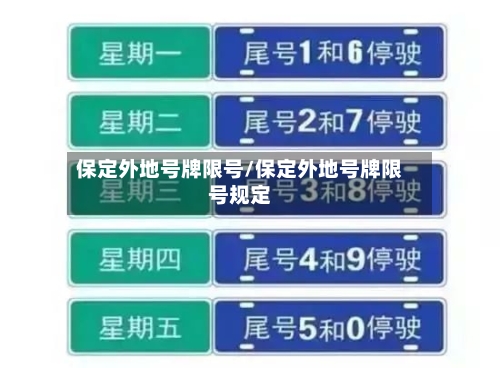 保定外地号牌限号/保定外地号牌限号规定-第3张图片