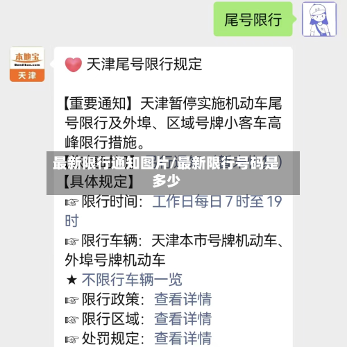 最新限行通知图片/最新限行号码是多少