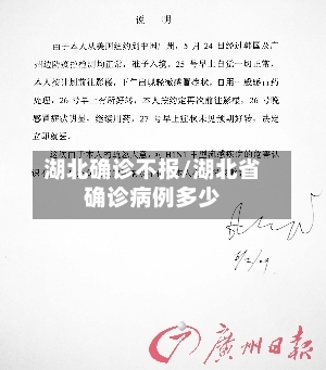 湖北确诊不报/湖北省确诊病例多少