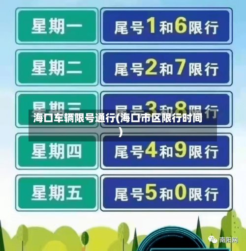 海口车辆限号通行(海口市区限行时间)-第2张图片