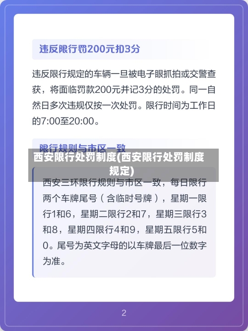 西安限行处罚制度(西安限行处罚制度规定)-第2张图片
