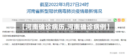 【河南确诊病历,河南确诊病例】