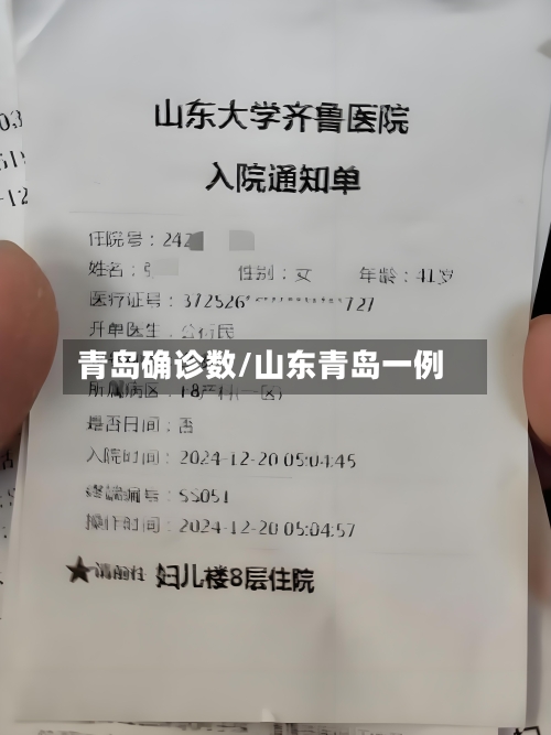 青岛确诊数/山东青岛一例