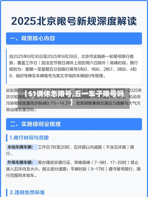 【51调休怎限号,五一车子限号吗】