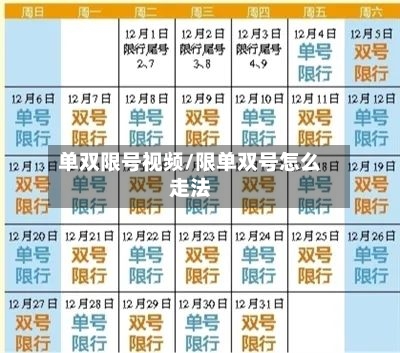 单双限号视频/限单双号怎么走法-第2张图片