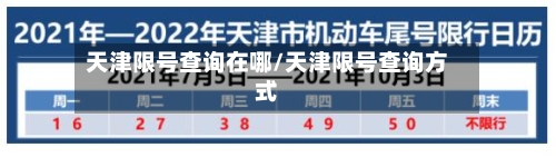 天津限号查询在哪/天津限号查询方式-第2张图片