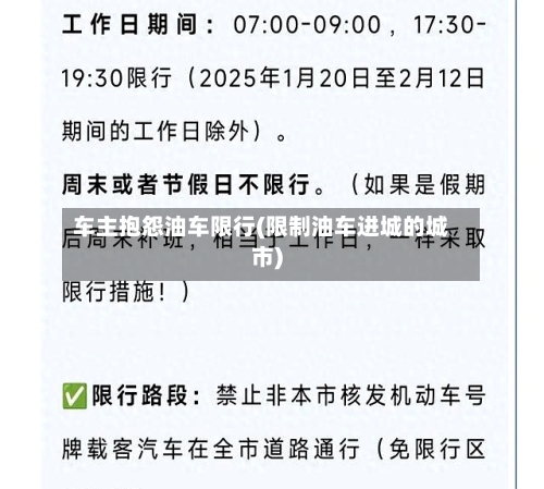 车主抱怨油车限行(限制油车进城的城市)-第2张图片