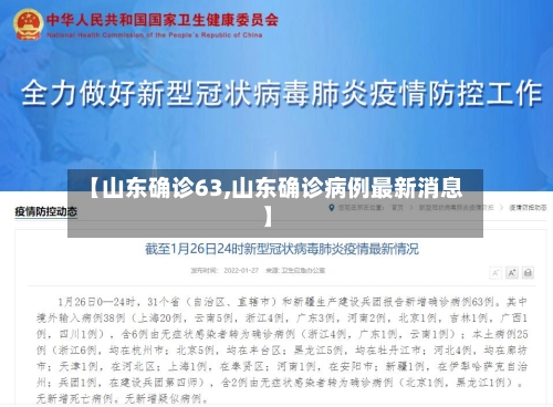 【山东确诊63,山东确诊病例最新消息】-第3张图片