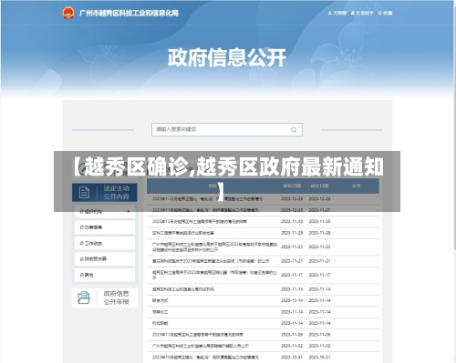 【越秀区确诊,越秀区政府最新通知】