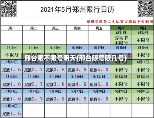 邢台限不限号明天(邢台限号限几号)