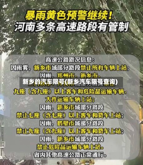 新乡的汽车限号(新乡汽车限号查询)-第3张图片