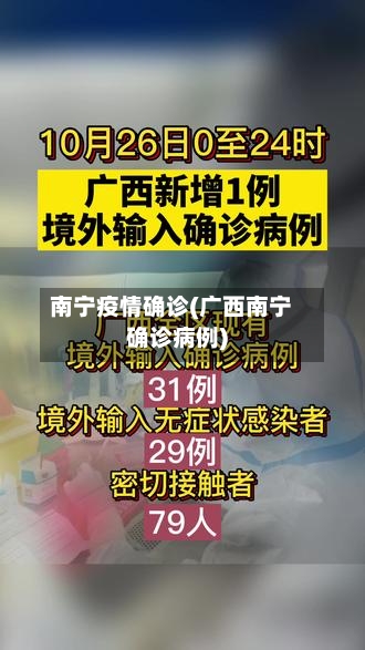南宁疫情确诊(广西南宁确诊病例)